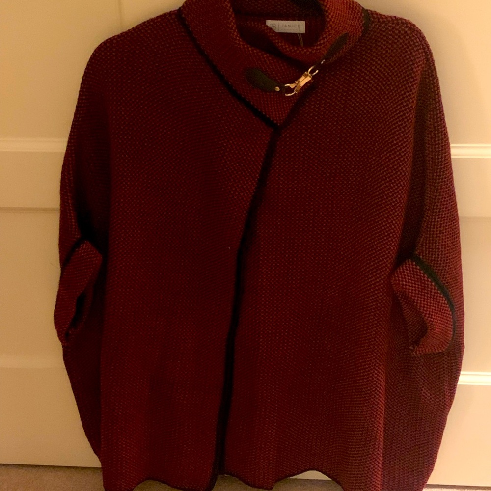 NWT sweater poncho, warm and beautiful